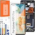AMOLED Screen for Samsung S20 Ultra 5G Screen Replacement S20 Ultra LCD Screen SM-G988,SM-G988U Touch Display Digitizer Assembly Repair Parts with Frame(with Fingerprint Function) (Black)