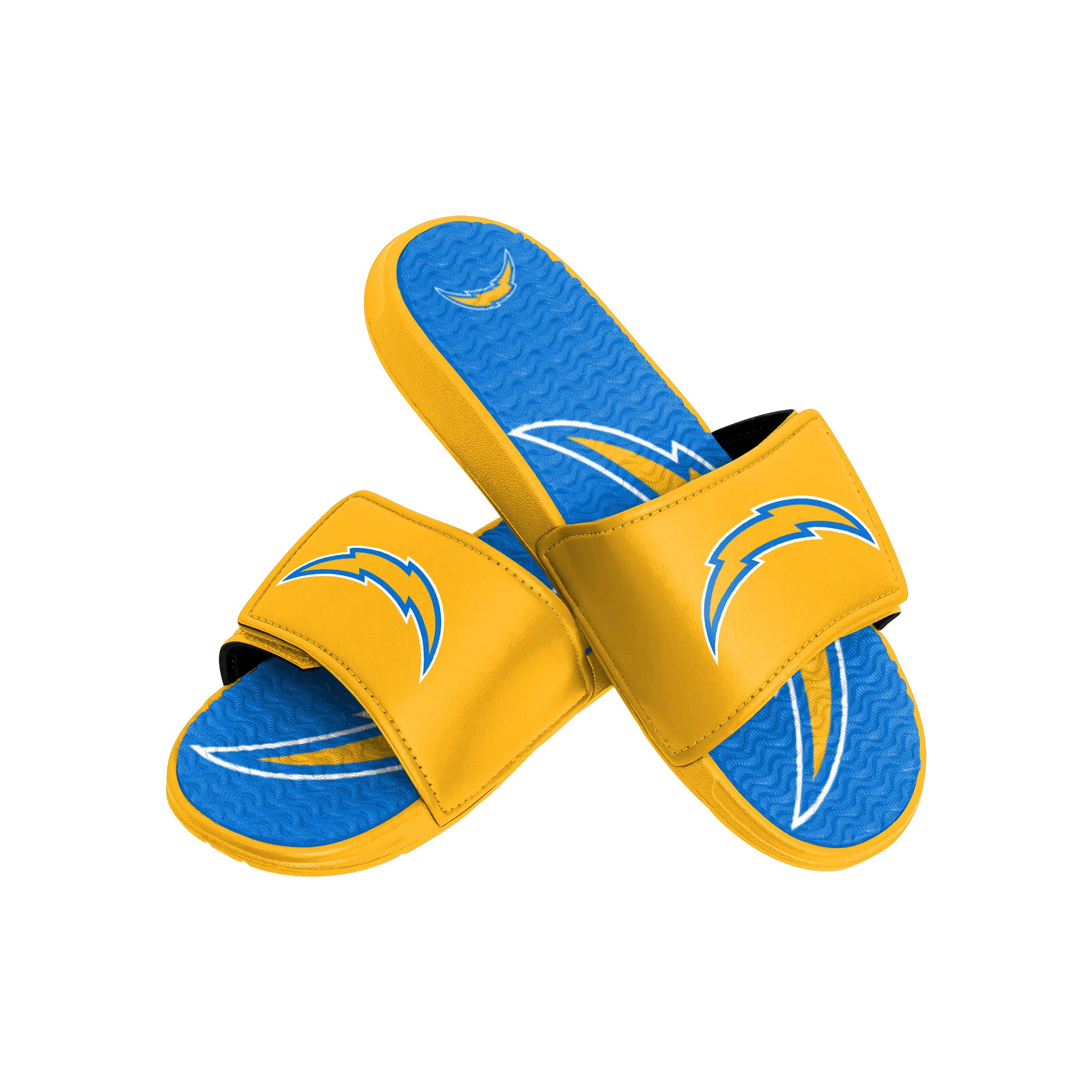 FOCO Los Angeles Chargers NFL Mens Colorblock Big Logo Gel Slide - S Image