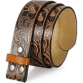 TRIWORKS Western Belt without buckle for men – Cowboy Cowgirl Leather Belts for Jeans