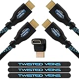 Twisted Veins HDMI Cable 15 ft, 2-Pack, Premium