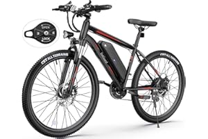 Wooken Electric Bike for Adults with Peak 750W Motor, 27.5'' Ebike with 48V 499WH Removable Battery, Up to 55Miles Electric Mountain Bike, 21.6MPH Adults Electric Bicycle with LCD Display, 21 Speed