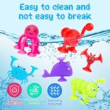 Flnlano 30 Pcs Suction Bath Toys Set Silicone Sensory Fidget Toys for Kids view 6