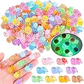 60PCS Mini Resin Animals Colorful Tiny Turtles Glow in Dark, Miniature Figures to Hide, Little Animal Small Figurines for Topper Desk Garden Dollhouse Landscape Aquarium Ornaments Crafts & Decor
