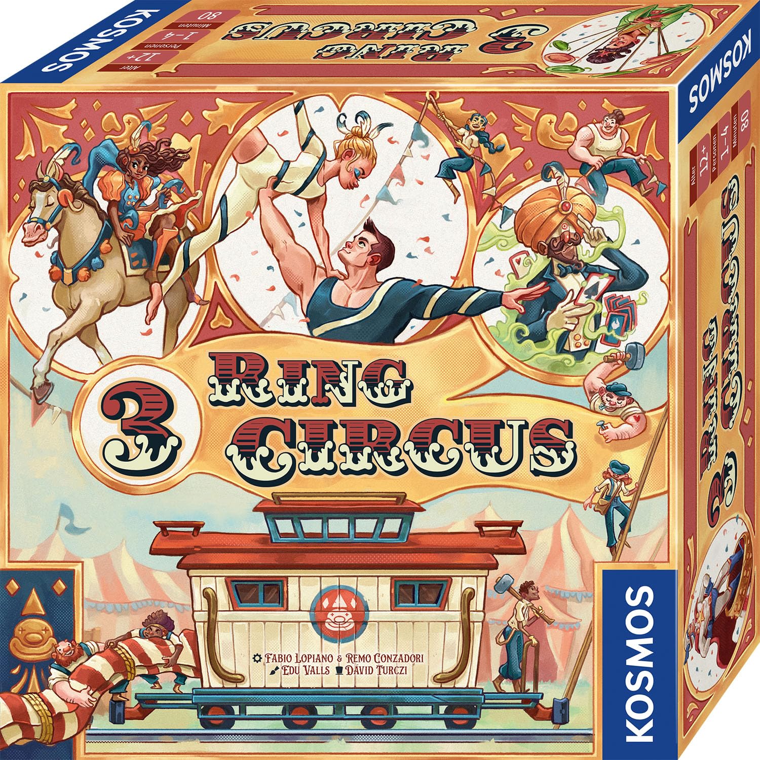Kosmos 684648 3 Ring Circus, Board Game for Adults from 12 Years, Strategy Game, Board Game for 1-4 Players, Hiking Circus in the USA at the End of the 19th Century