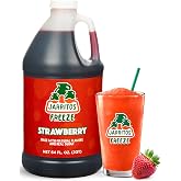 Jarritos&reg; Freeze Strawberry Slushie Mix Syrup, Slushy Machine-Ready 1/2 Gal | sweet ripe strawberry natural flavor, uncarbonated beverage 5:1 frozen drink machine concentrate with real sugar, 33 servings