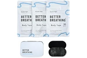 BETTER BREATHING Micropore Tape (90pcs + Storage Case) - Medical Grade, Hypoallergenic, Strong Adhesion, Soft and Flexible