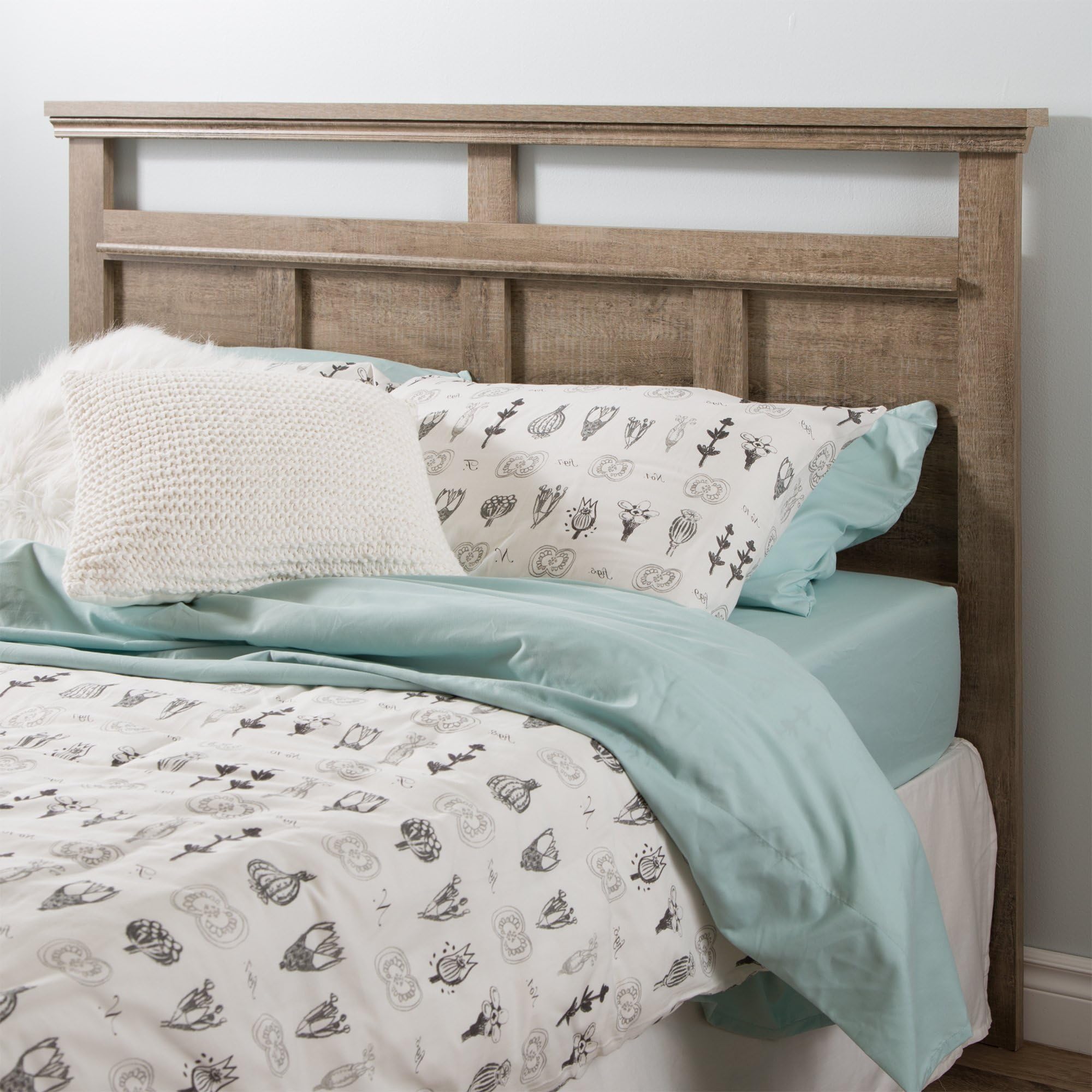 South Shore9066256 Versa Weathered Oak Full/Queen Headboard