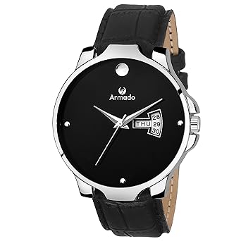 Analogue Black Dial Day And Date Watch For Men - Ar-049-Blk