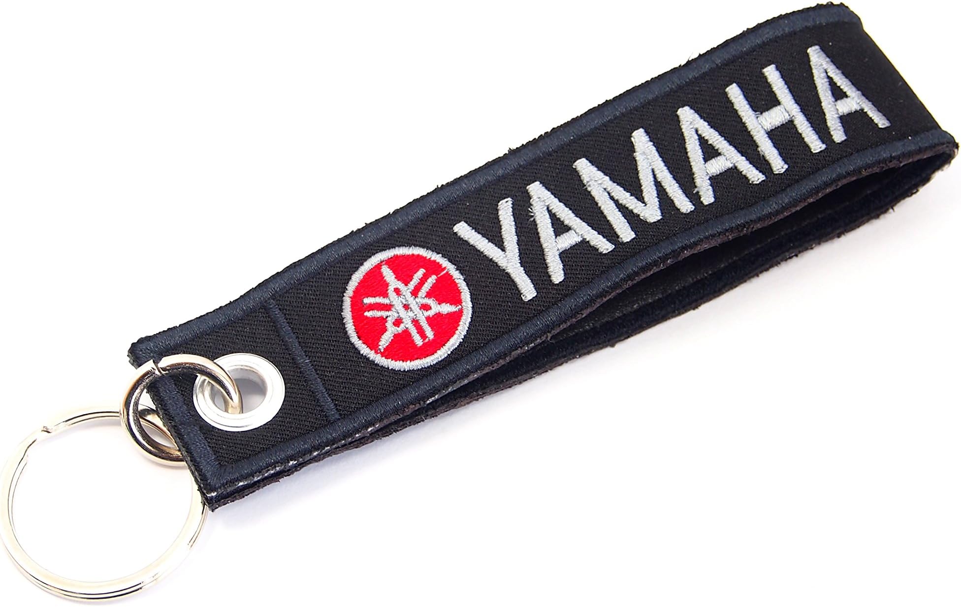 Yamaha Tag Keychain Biker Racing Motorcycle Embroidered Key Ring Holder Strap Luggage