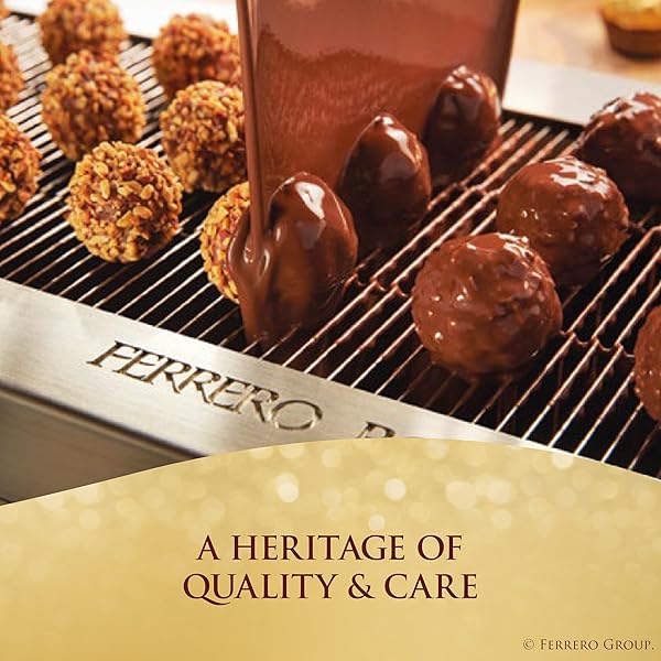 FERRERO ROCHER GOURMET HAZELNUT MILK CHOCOLATE GIFT BOX, 16 INDIVIDUALLY WRAPPED CHOCOLATES FOR GIFTING, 7 OZ