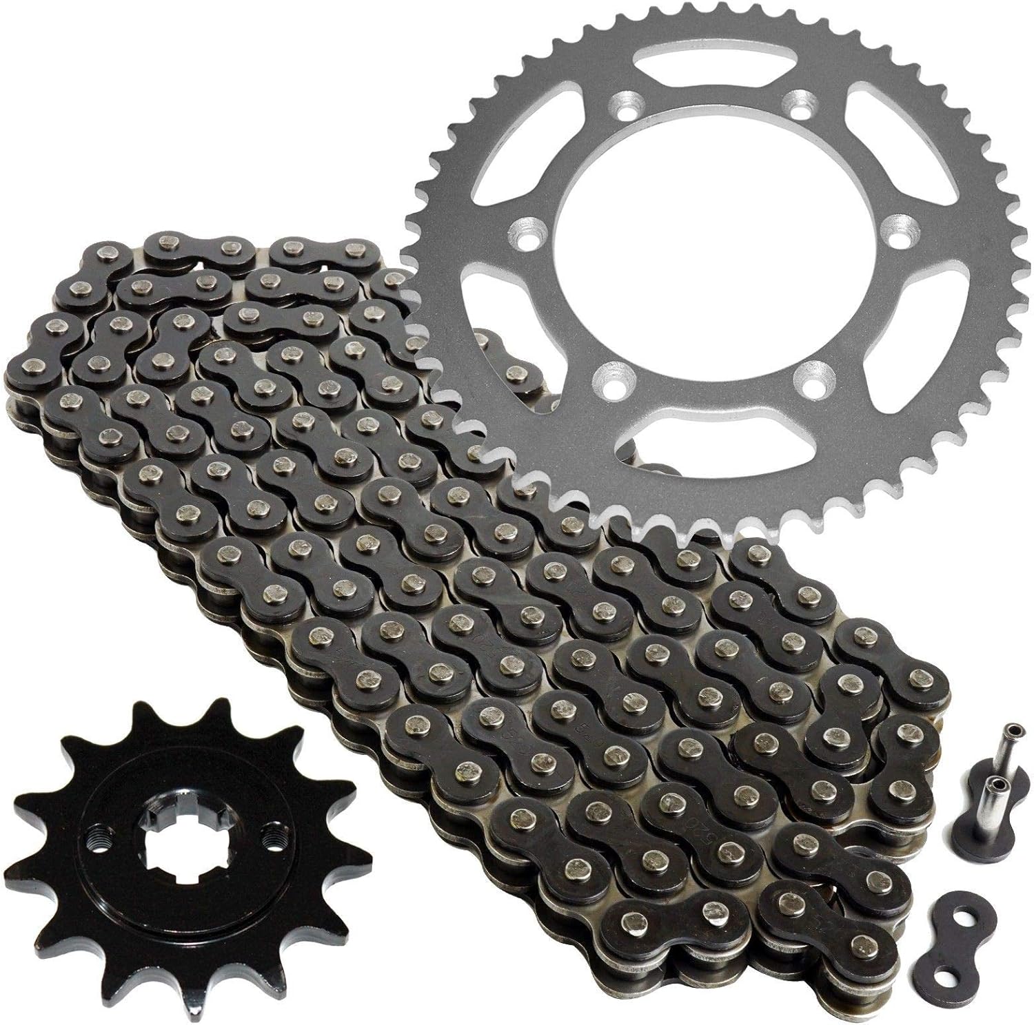 Caltric Black Drive Chain And Sprocket Kit for Yamaha