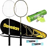Senston S300 Badminton Set Full Carbon Rackets with Case 2 Rackets 1 Tube