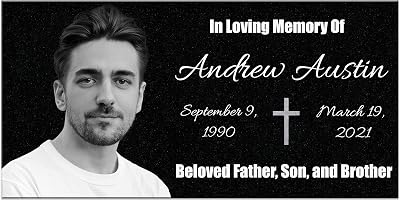 ADFSTONE Personalised Memorial Plaques for Graves, Custom Photo Plaques