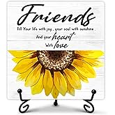 Funny Desk Decor, Friends Sign, Home Office Decor, Friendship Gifts for Women Men, Friends Coworkers, Home Office Shelf Decoration, Cubicle Accessories, 5x5 Inches-A25