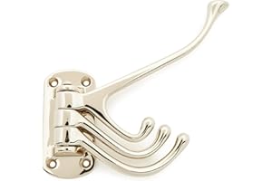 RK International RKI Polished Nickel R.K. International HK 5820 PN Triple Pronged Hook