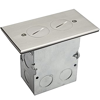 Enerlites Screw Cap Cover Floor Box Kit 5 X 2 87 1 Gang 20a
