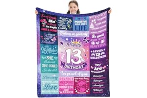 INXENG 13 Year Old Girl Gifts, 13th Birthday Gifts for Girls, Gifts for 13 Year Old Girl, Teens 40 x 50 Inch Throw Blanket, 13th Birthday Decorations for Girls