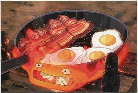 Amazon Co Jp ハウルの動く城 ポストカード 食べ物シリーズ カルシファーのベーコンエッグ おもちゃ