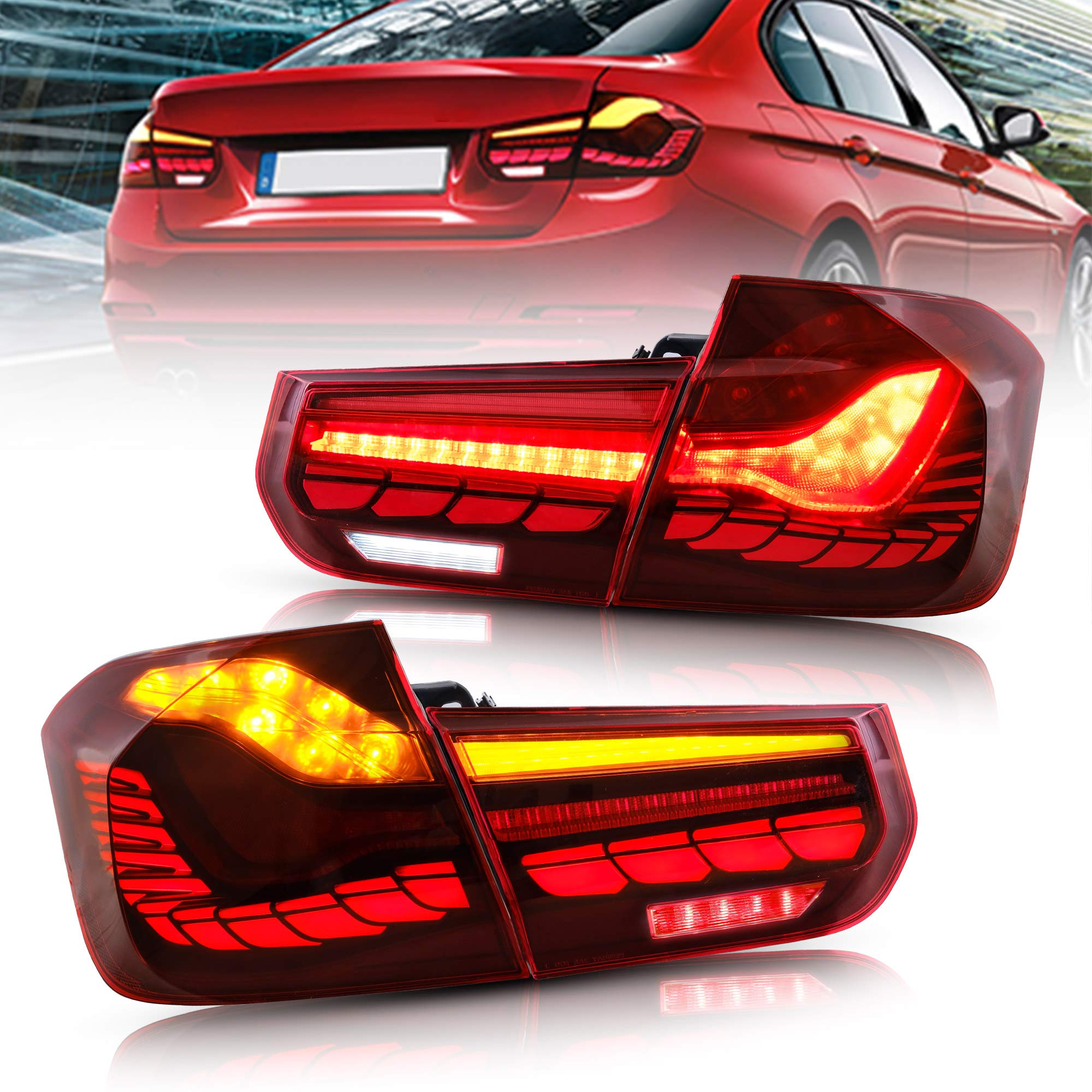 VLAND OLED Tail Lights Compatible with BMW 3-Series