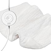 Pure Enrichment PureRadiance Luxury Heating Pad, 12 x 24 Inches, 6 Settings | Patented Design for Cramps, Back, Neck &amp; Shoulder Pain Relief with Soft Faux Fur &amp; Micromink; Machine Washable (Cloud)