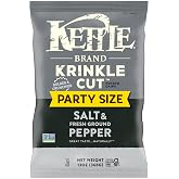 Kettle Brand Krinkle Cut Salt and Fresh Ground Pepper Potato Chips, 13 Oz