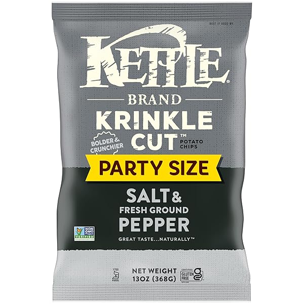 KETTLE BRAND POTATO CHIPS, KRINKLE CUT, SALT &...
