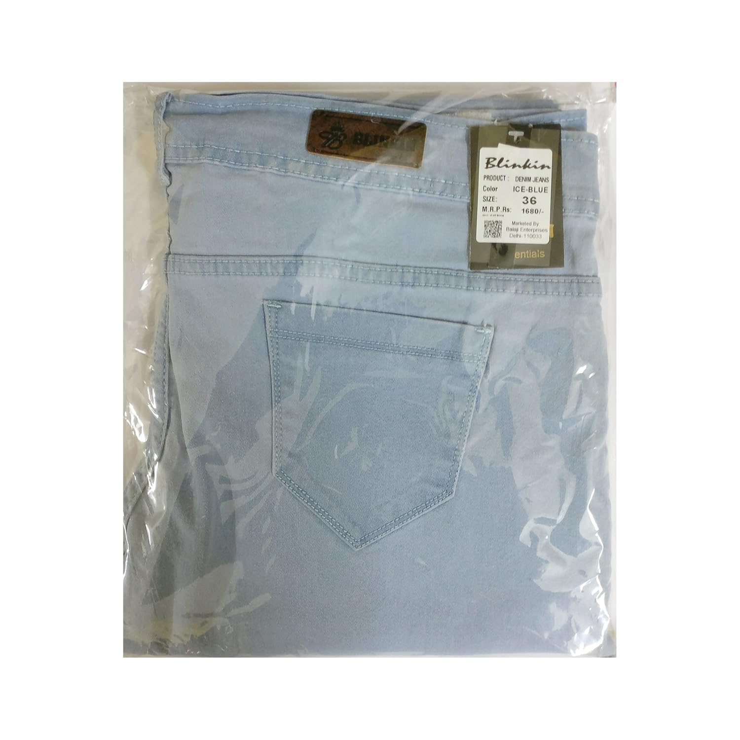 blinkin ice blue denim jeans for women | girls (stretchable fabric)