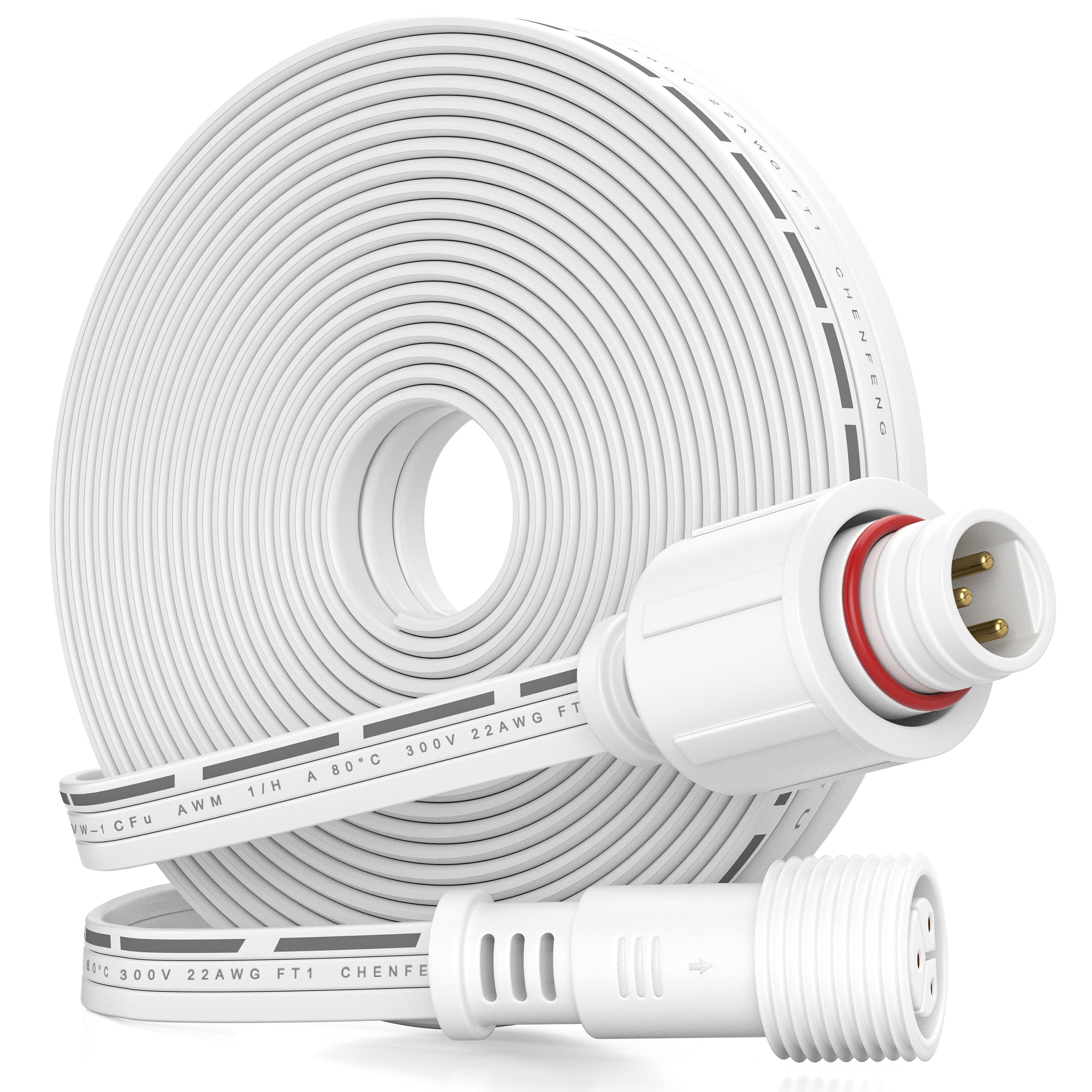 Photo 1 of 16FT Extension Cable for E-fy Permanent Outdoor Lights E22, S4 - HP5, IP68 Waterproof Extension Cord Compatible with E-fy E22/S4 for Christmas-Holiday (16 Ft Extension Cable)