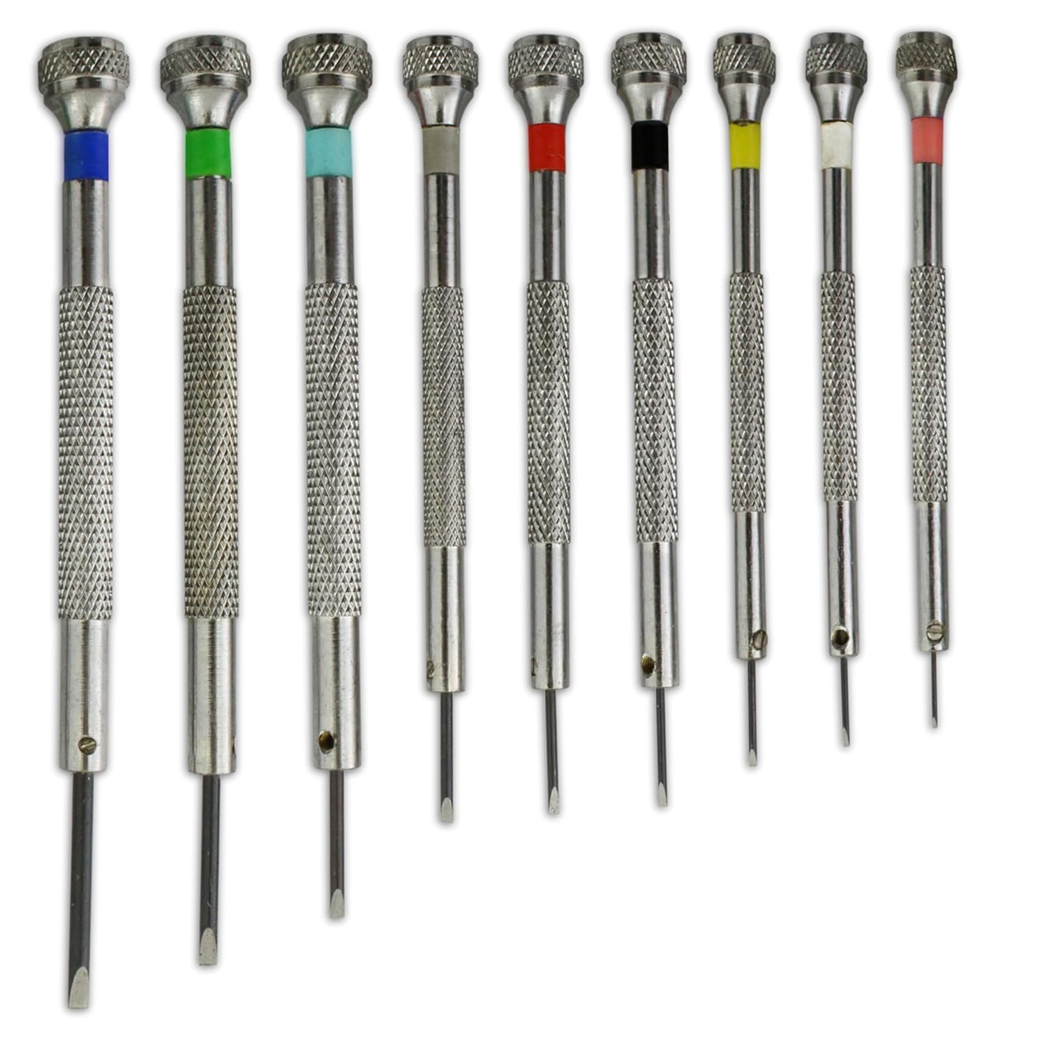 Watchmakers Watch Tools quality 9 Screwdrivers including spare heads 2.