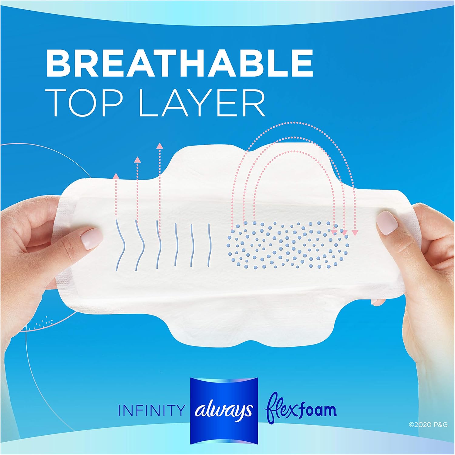 Always Infinity Feminine Pads for Women, Size 3, Extra Heavy Flow Absorbency, with Wings, Unscented, 28 Count, Pack of 3: Health & Personal Care
