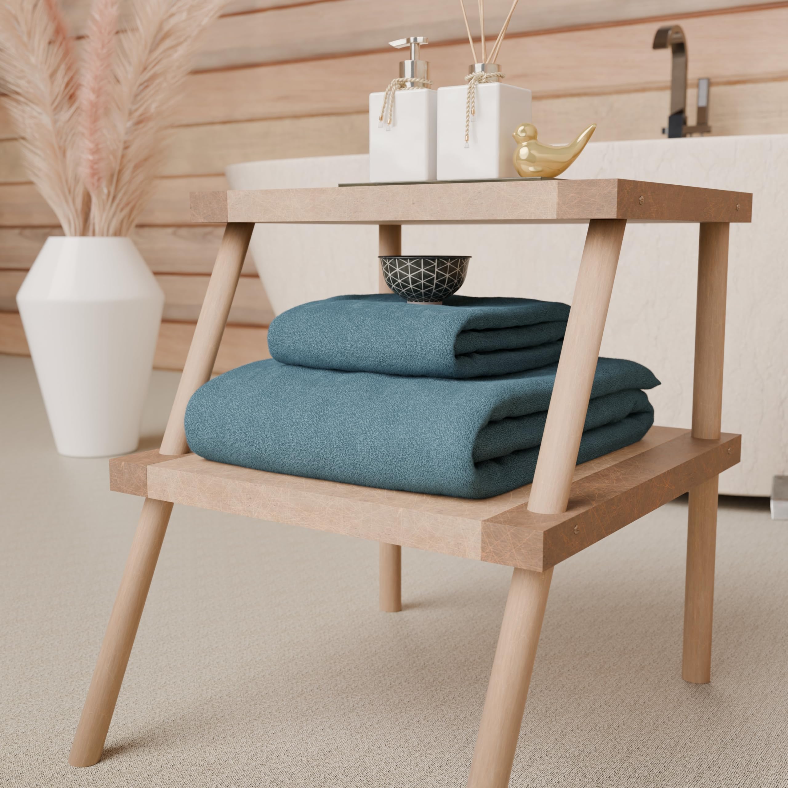 PETTI Artigiani Italiani - 100% Cotton Terry Bath Towels, 1+1 Towel Set, 2 Pieces 1 Face Towel and 1 Hand Towel, Avion Towels — image 1