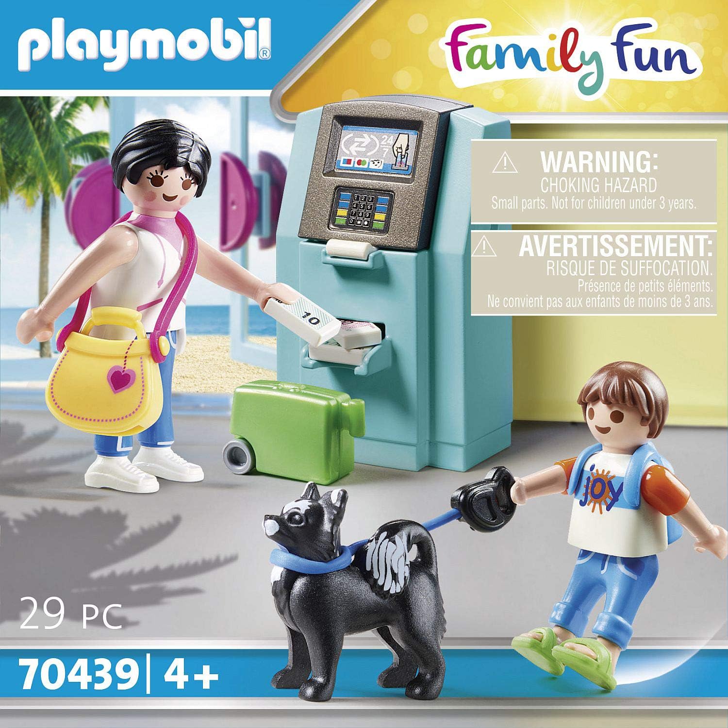 Playmobil 70439 Family Fun Beach Hotel Tourists with ATM, for Children Ages 4+, Fun Imaginative Role-Play - Image 4