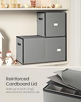 SONGMICS Christmas Decoration Storage Box with Lid 64 Slots 4 Drawers Dove Grey view 7