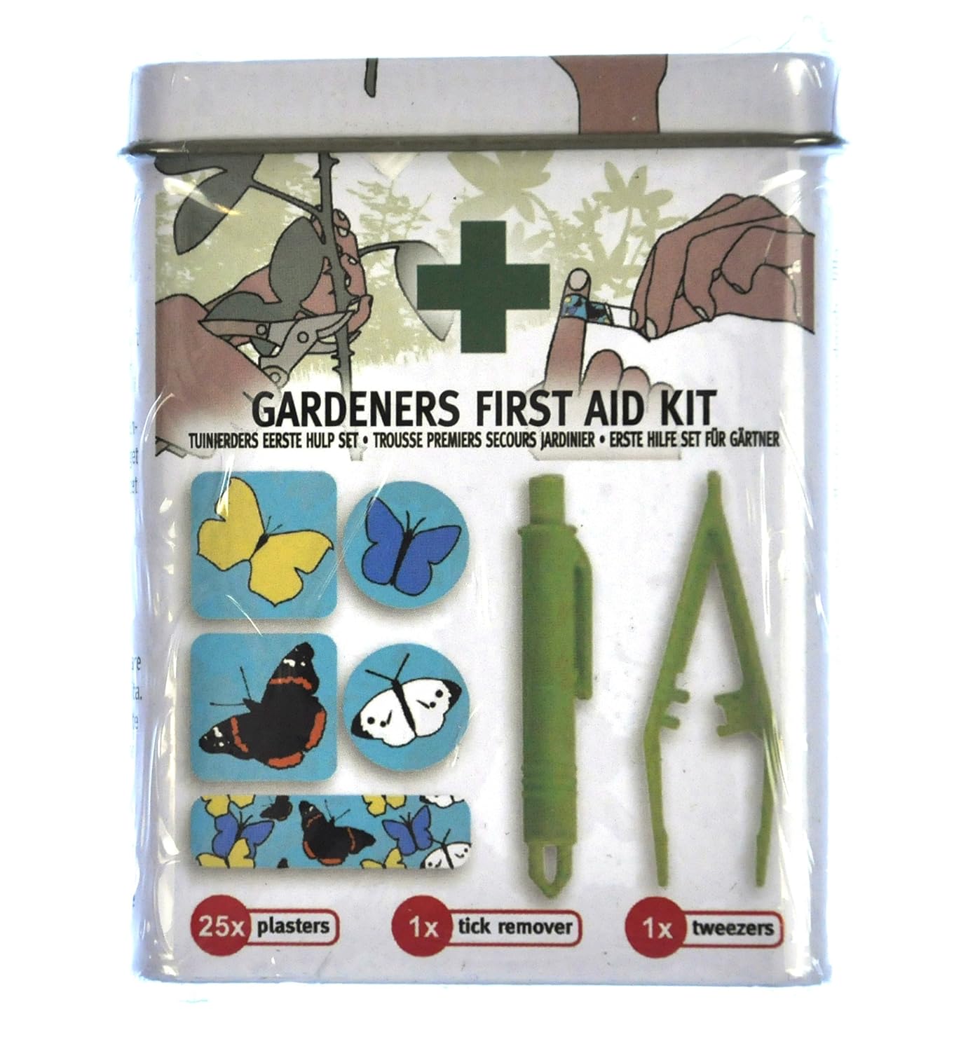 Esschert Design Gardeners First Aid Kit with Tick Remover, tweezers and
