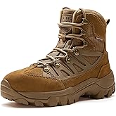 FREE SOLDIER Men's Waterproof Tactical Hiking Boots Military Work Boots Combat Boots(US Brown 13)
