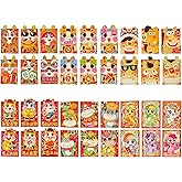 36/72pcs Chinese Red Envelopes Year of The Horse Lucky Money Red Packet Hong Bao for New Year 2026 Spring Festival Envelopes Chinese New Year Christmas Birthday Wedding Supplies (36)