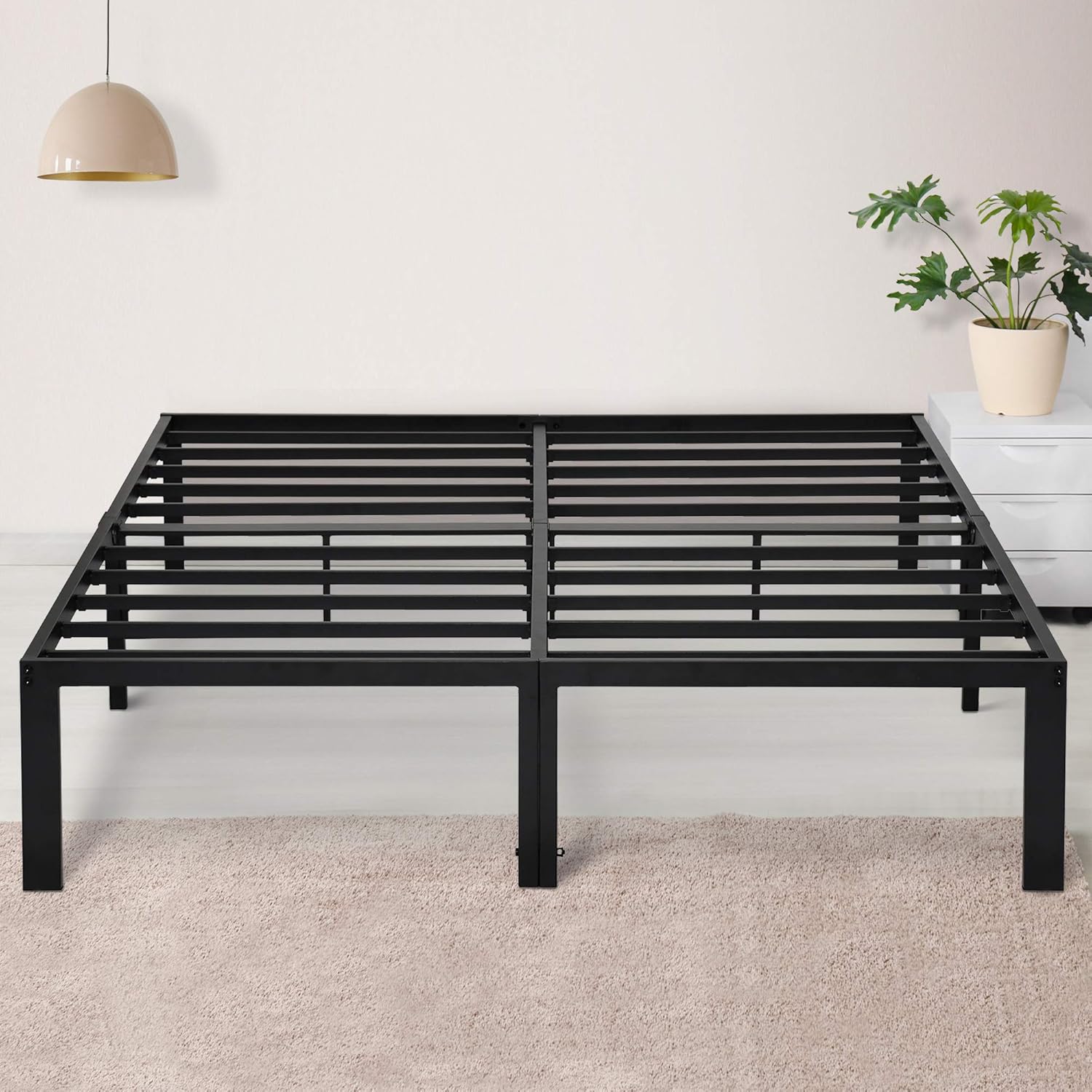 Best contemporary metal platform bed frame king