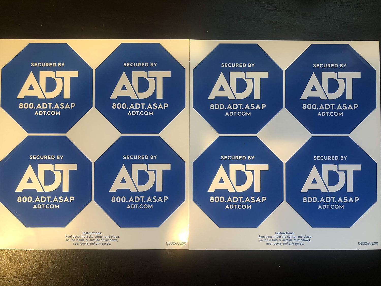 Authentic ADT Security Window Sticker Decals Garden