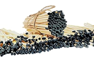 WINECRAFT 100 Black Color Matches Bundle (3.75 inches) - Free Striker!!! - Wholesale Bulk Safety Matches