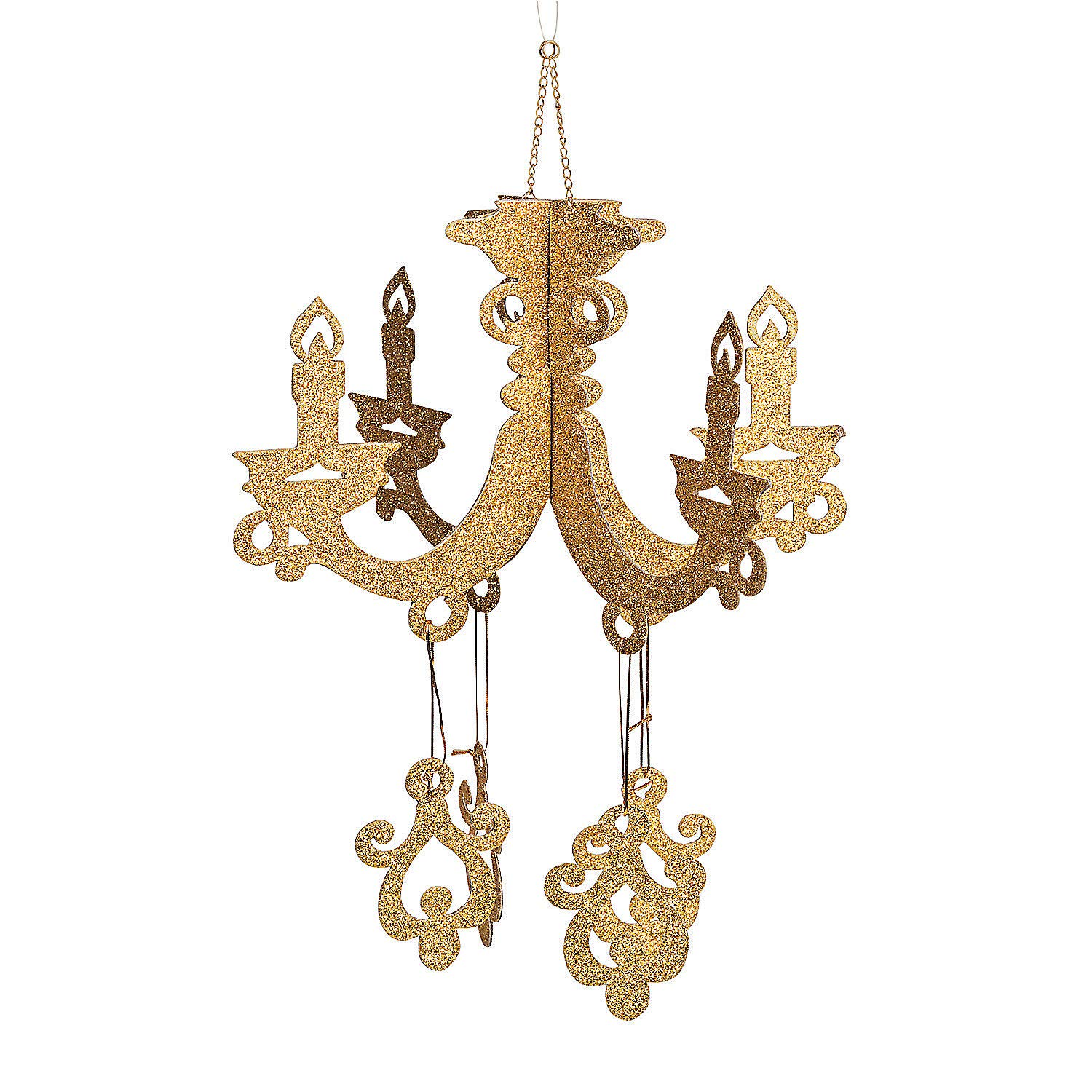 Photo 1 of Gold Glitter Chandelier (Cardboard) Wedding and Party Decor