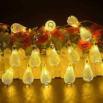 TIED RIBBONS Mesh Teardrop 20 LEDs Decorative Fairy String Lights