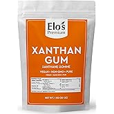 Xanthan Gum (1kg/32oz/1000g) by Elo's Premium| Packaged In Canada| 100% All-Natural Thickener, Stabilizer, Binding Agent| Non