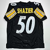 Facsimile Autographed Ryan Shazier Pittsburgh Black Reprint Laser Auto Football Jersey Size Men's XL