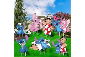 QWAERPLPN 7Pcs Birthday Party Supplies Giant Yard Signs with Stakes Birthday Party Decorations Perfect Outdoor Family Theme Lawn Decorations