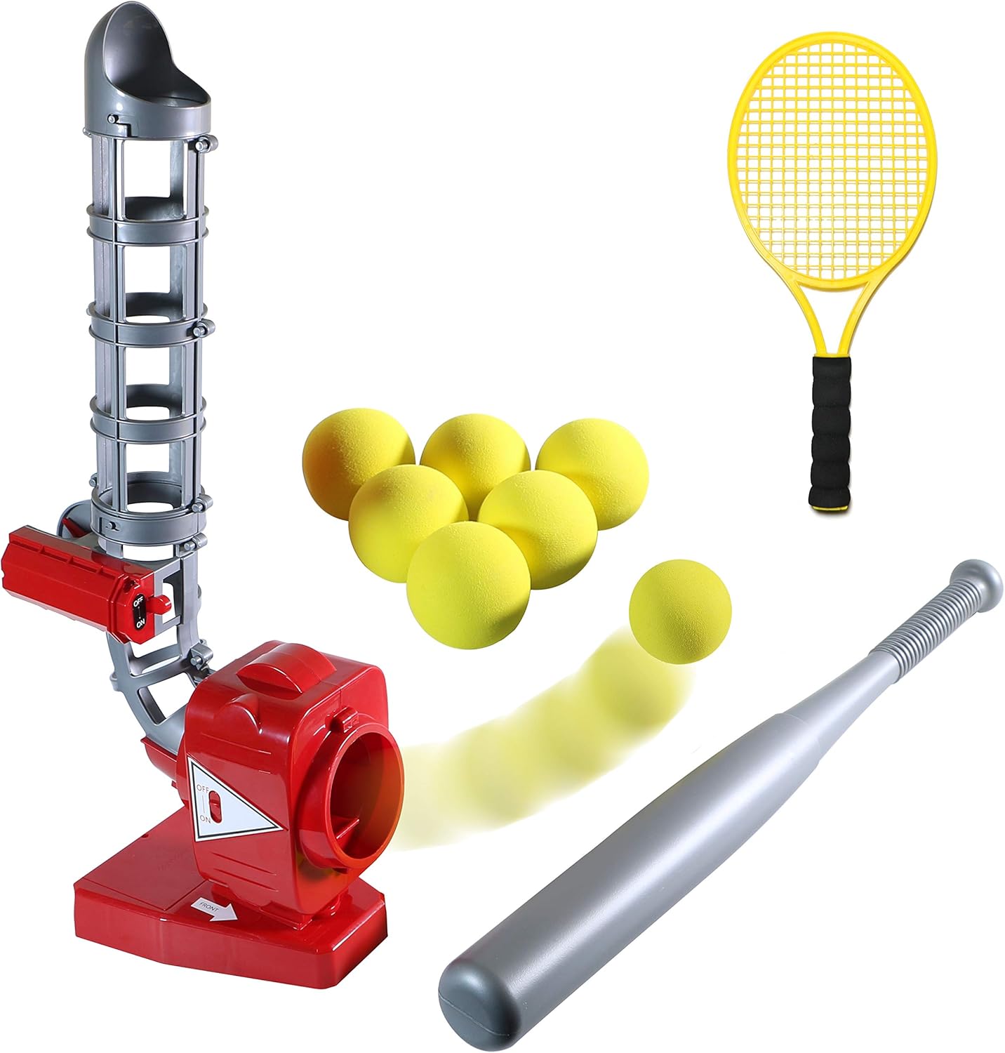 Ball Pitching Game Machines – Baseball & Tennis Training for Kids – Active Outdoor Sports Gaming Toys Trainer for Learning, Early Development for Toddlers, Children 3, 4, 5, 6, 7 Year Old: Toys & Games