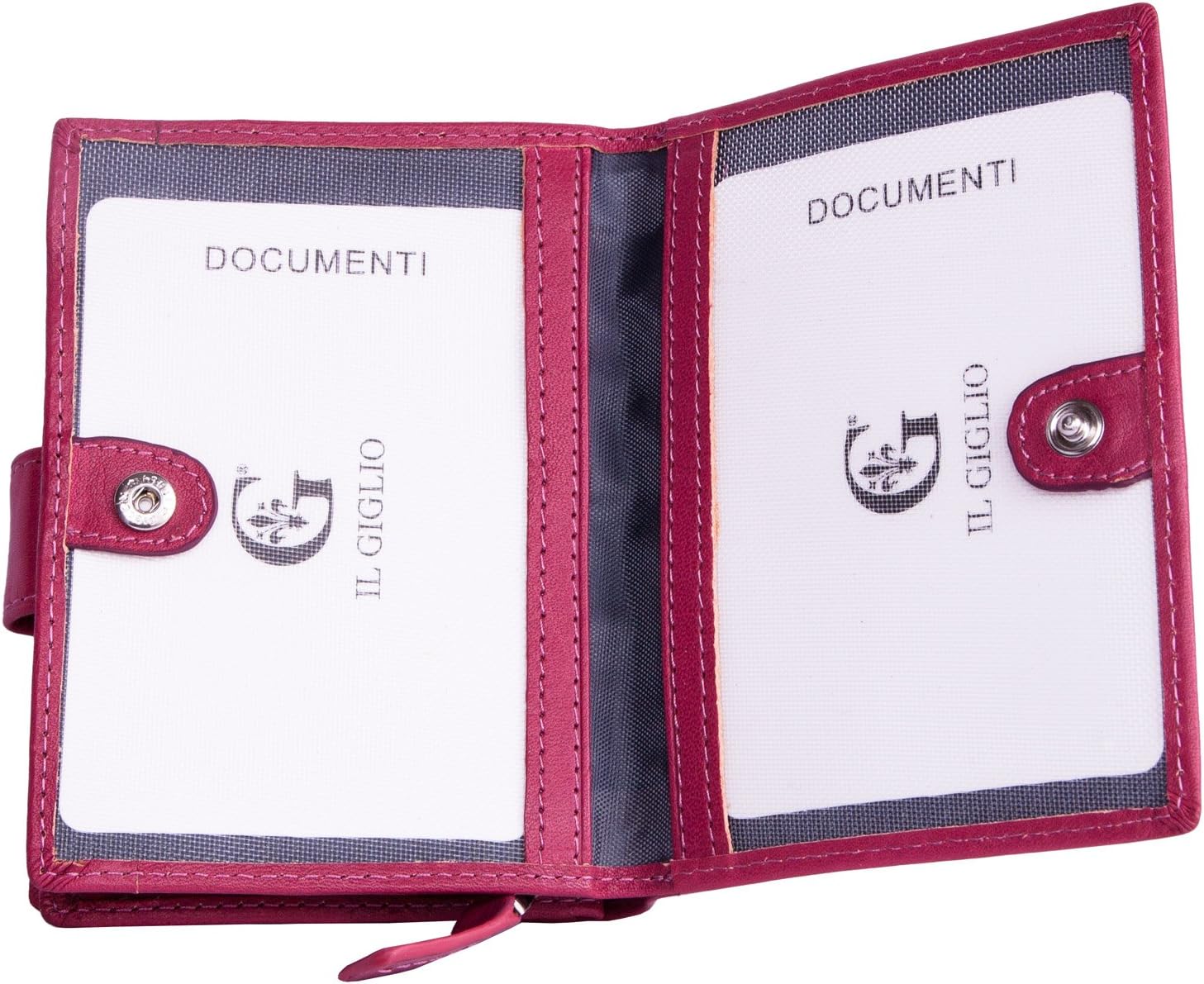 IL GIGLIO Women's Compact Size Genuine Leather Wallet Soft Without Any Logos and Markings Pink - Image 5