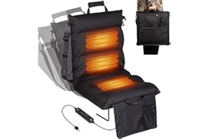 HOTHUGZ Heated Stadium Seats for Bleachers with Back Support and Cushion, 3-Temperature Control & Timer Heating Bleacher Chairs, Comfort Stadium Chair Portable Bleacher Seat for Sports Events Outdoor