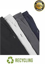 COMEOR Men's Cotton Jogging Pants Grey M - Long Sweatpants Jogger Training view 5