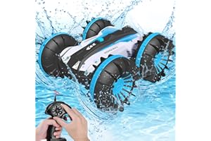 FREE TO FLY Toys for 6-12 Year Old Boys Amphibious Remote Control Car Boat for Kids 2.4Ghz RC Car Waterproof RC Monster Truck Stunt Car 1: 16 Remote Control Vehicle with Rotate 360 All Terrain Boys Girls Gifts