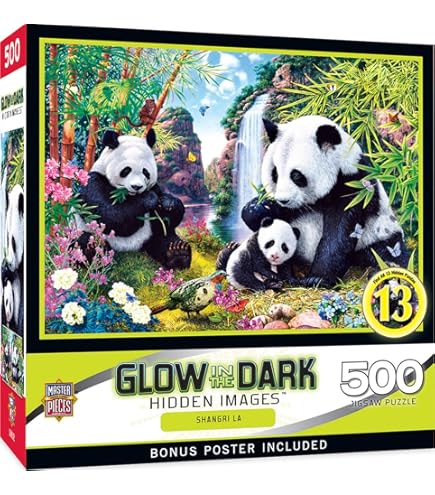 Schmidt Spiele 57380 Panda Family At The Waterfall, 500 Piece Jigsaw Puzzles